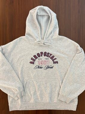 Cozy grey Aeropostale pullover hoodie